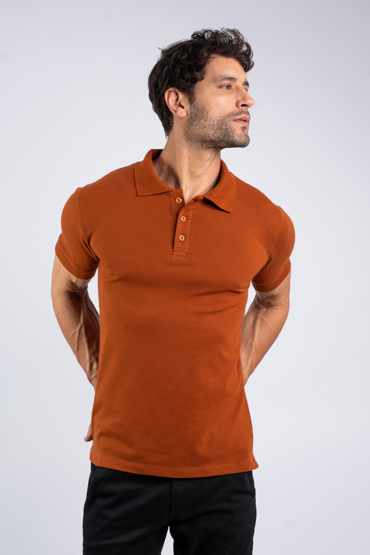 Camiseta Polo Terracota