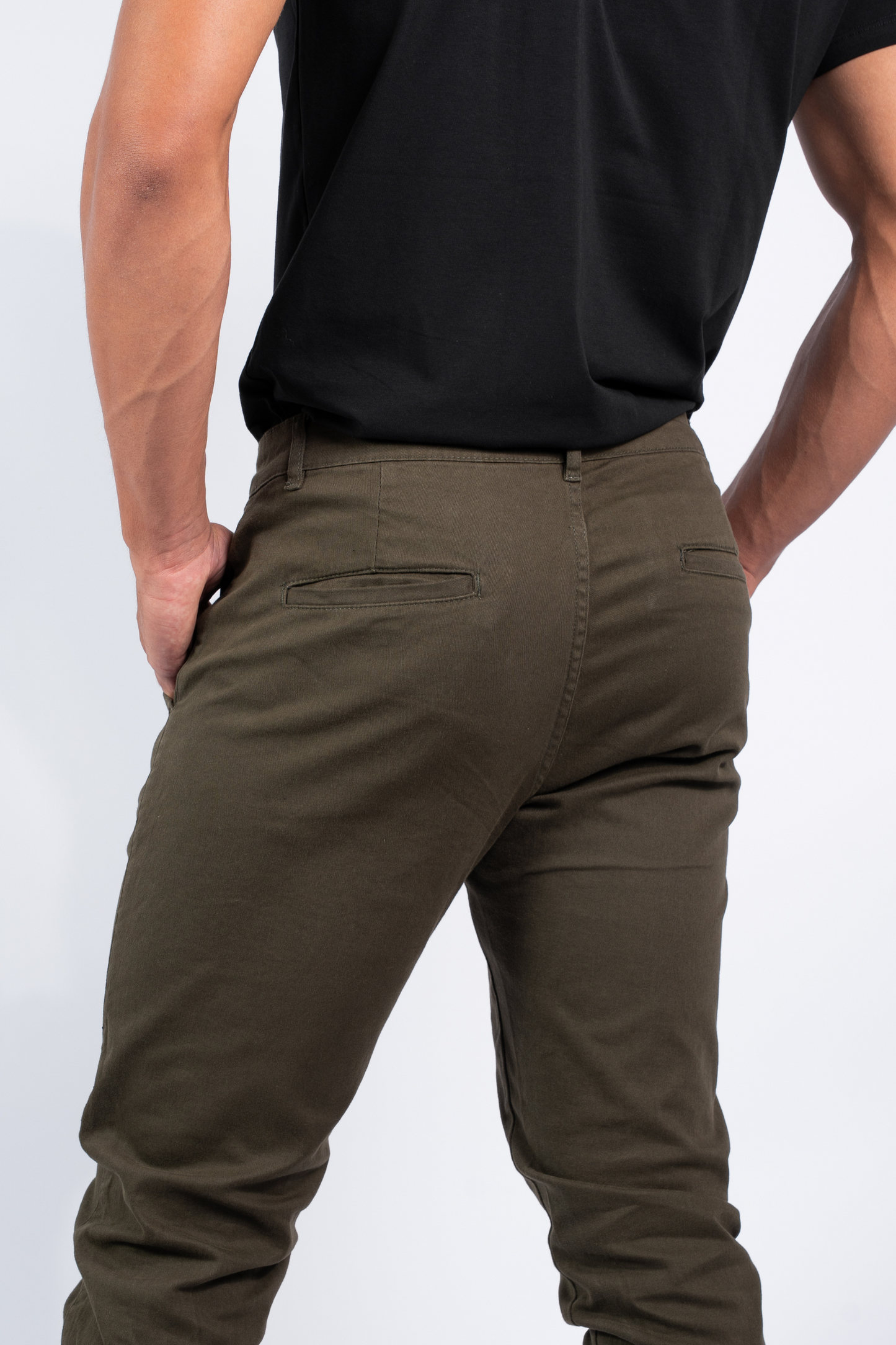 Calça Chino Sarja Verde musgo